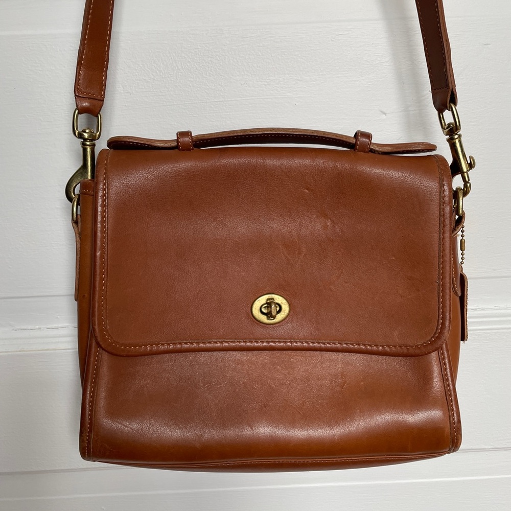Vintage Coach Brown Crossbody Bag